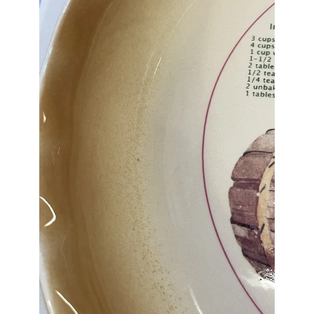Nantucket Apple Pie Baking Plate Recipe Pie Dish Scalloped Edge 10